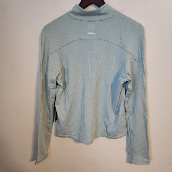 Allbirds Quarter Zip Pullover Natural Run Mid Layer Green Hush Athleisure Casual - Picture 3 of 10